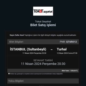 Tokat Seyahat Otobüs Firmasının Yaşatmış Olduğu Mağduriyet