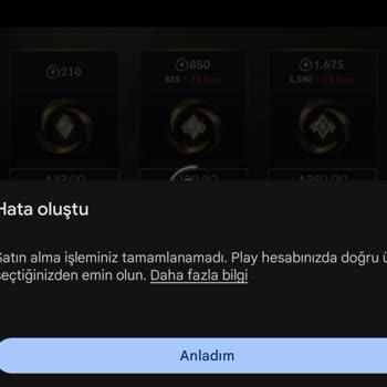 Riot Games Wildrift Oyun İçi Satın Alma Sorunu