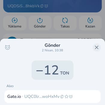 Gate.io Ton Coinlerimi Cüzdanıma İşlemiyor