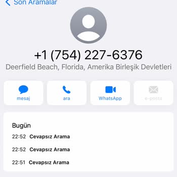 WhatsApp Bilinmeyen Numaradan Arandım