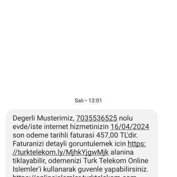 Türk Telekom Ev İnternet 2 Kat Fatura Gönderdi Muhatap Yok