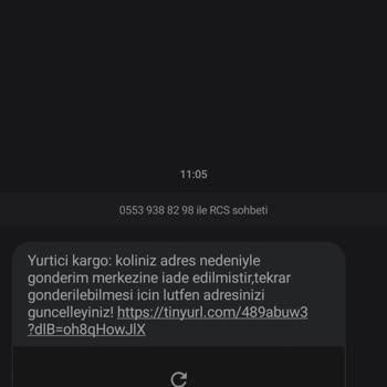 E-ticaret Marka Taklidiyle Dolandırıcılık Yurtiçi Kargo Kargonuz Adres Nedeniyle İade Edilmiştir