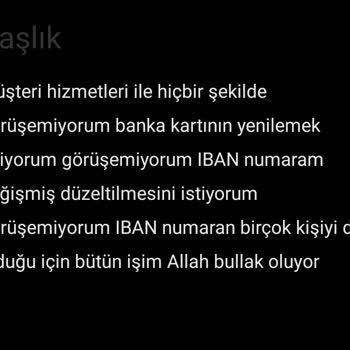 Ziraat Bankası IBAN Numaramı Değiştirdiği Halde Çözüm Sunmuyorlar