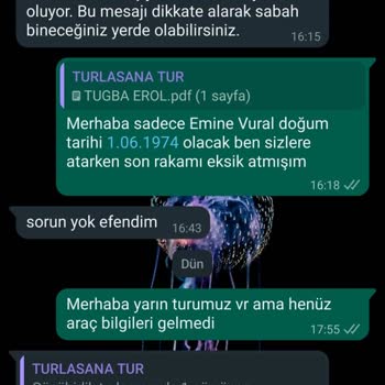 Turlasana.com Tur Başlangıç Saatine 12 Saatten Az Kala Turu İptal Etti