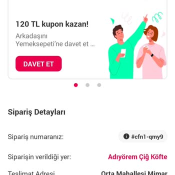 Yemek Sepeti Sipariş Getirmedi