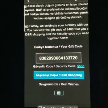 D&R Hediye Çekimi Kullanamıyorum