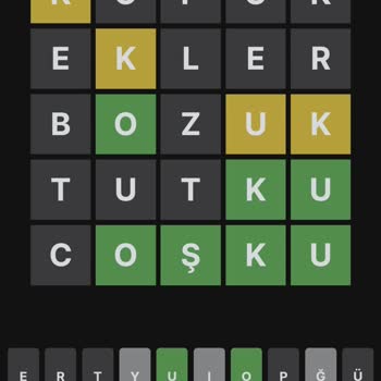 Wordle Türkçe Wordle TR, "Çoşku" ¿