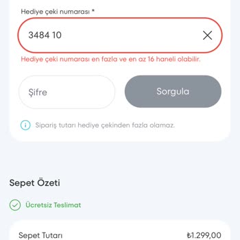 Pluxee Türkiye Hediye Çekini Kullanamama