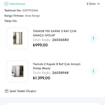 A101 Tiamob Sipariş 19 Gündür Kargoya Verilmedi
