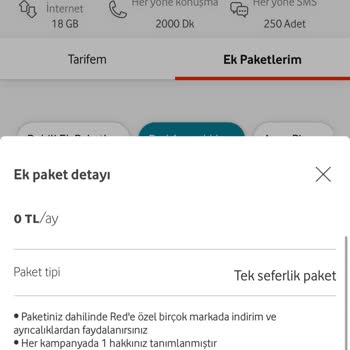 Vodafone Red Fırsatlarından Faydalanamamak