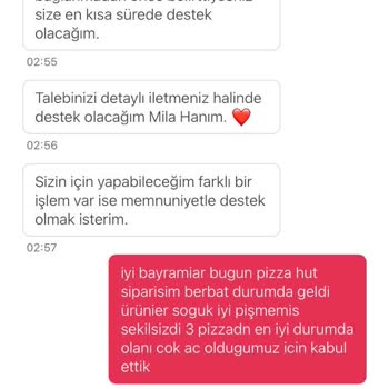 Yemeksepeti/Pizza Hut Kötü Ötesi Ürün Gönderdi.