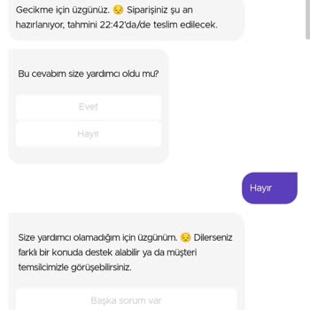 Getir Canlı Desteğin Tüketici Talebini Hiçbir Şekilde Ciddiye Almaması