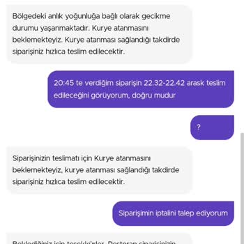 Getir Canlı Desteğin Tüketici Talebini Hiçbir Şekilde Ciddiye Almaması