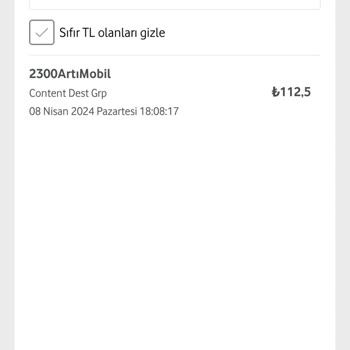 Vodafone İzinsiz 2300 Paketi