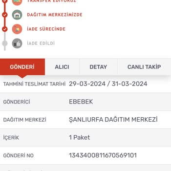 Ebebek İadeyi Kabul Etmiyor.