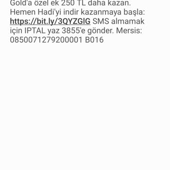 A101 Hadi Mesaj İptal Etmeme Israrı