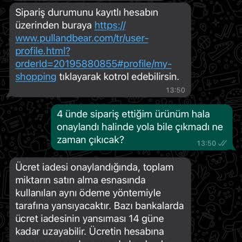 Pull and Bear Siparişimi Kargoya Verin