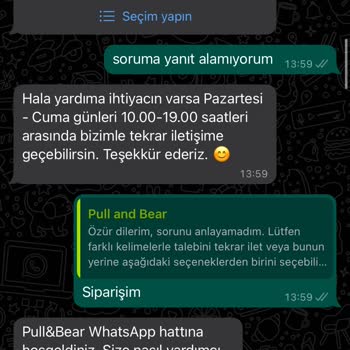 Pull and Bear Siparişimi Kargoya Verin
