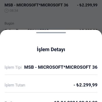 Microsoft Kartan Yanlış Çekim İade Talep