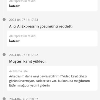 Aliexpress İn Arızalı Ürünleri İade Kabulü Yapmaması...