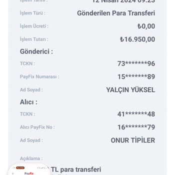 PayFix İznim Dışında Para Çekilimi