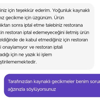 Getir Ücret İadesi Ve İptal Etmiyor