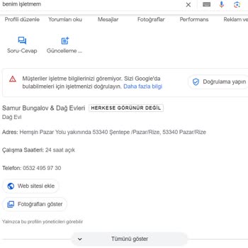 Google İşletme Doğrulama Red İşlemi