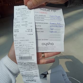 Oysho Giyim Yeni Alınan Üründe Deformasyon Ve Lekeler