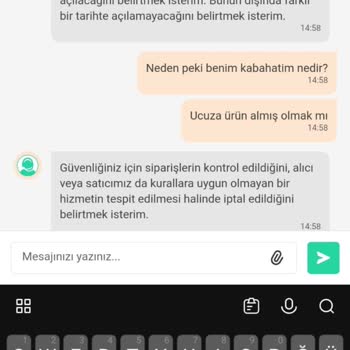 Dolap Uygulaması Ucuza Ürün Aldım Diye Hesabımı Kapattı