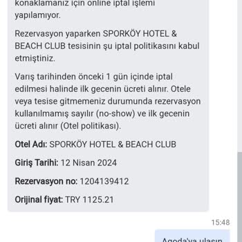 Agoda Rezervasyon İptali Yapılamıyor