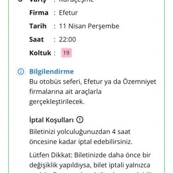 Efe Tur Bilet İadesi Talebi