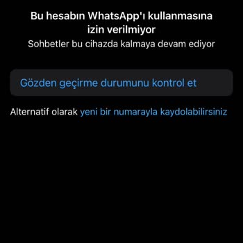 WhatsApp Hesabının Yasaklanması