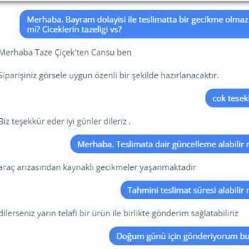 Taze Çiçek (tazecicek.com) İletişim İmkansız, Teslimat Tarihlerine Uymuyorlar