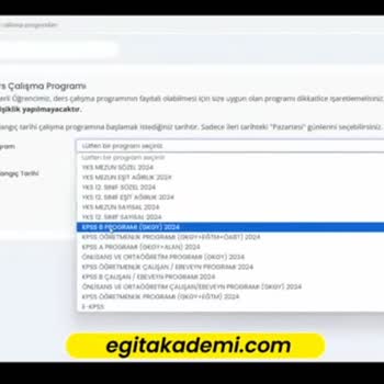 Eğit Akademi Ders Çalışma Programı Eksik!