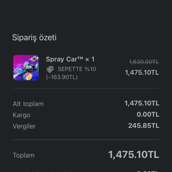 Spraycar Gelmeyen Ürün