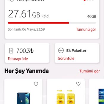 Vodafone 344 Gelmesi Gereken Fatura 700 TL Geldi.