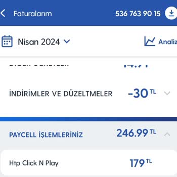 Vizyon Elektronik Para Turkcell Faturama Habersiz Yansıtılan Ücret