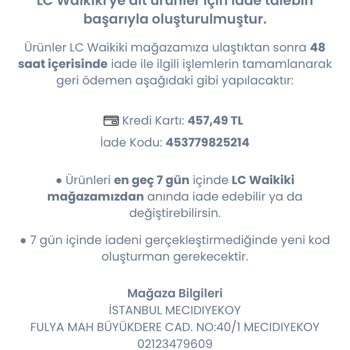 LCW Genel Müdürlük Ve Mağaza Sorumsuzluğu