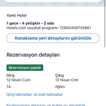 Yankı Hotel Bursa / Hotels.com Mağduriyeti!