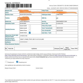 Samsung ET50TU8000UXTK Model Kodlu TV