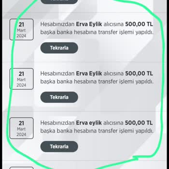 Ziraat Bankası Hesaptaki Transfer İşlemini Gerçekleştirmedi