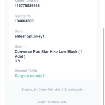 Elite Shop Turkey Elite Shop Yanlış Ürün