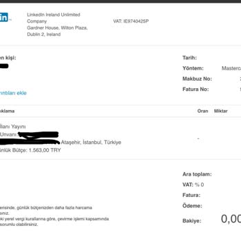 Linkedin İş İlanı Ücreti İstenmesi