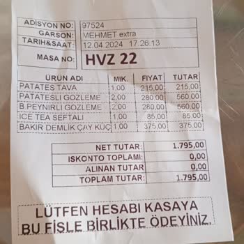 Ali Baba Garden Kuğuköy Şikayet Var