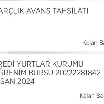 Ziraat Bankası Harçlık Avans Tahsilatı