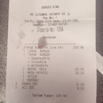 Burger King Memnuniyetsizlik Doymadım Doyamadım