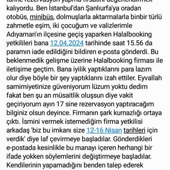 Halalbooking.com Halalbooking Otel Rezervasyonu Mağduriyeti