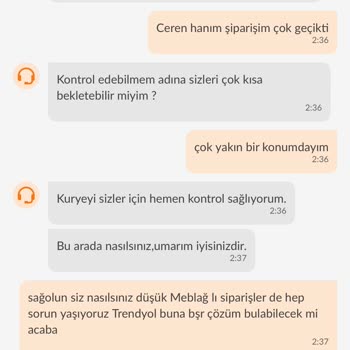 Trendyol Yemek Düşük Meblağlı Siparişler Sürekli İptal Sipariş Alıyorsunuz