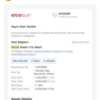 Parna Otel Parna Hotel +12 Adult Otel Rezervasyonu