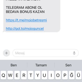 Vodafone +44 Bahis SMS'leri